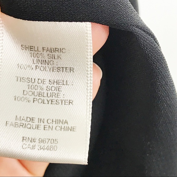 Rebecca Taylor Silk Tie Waist Dress Black Size 0 - Picture 8 of 10